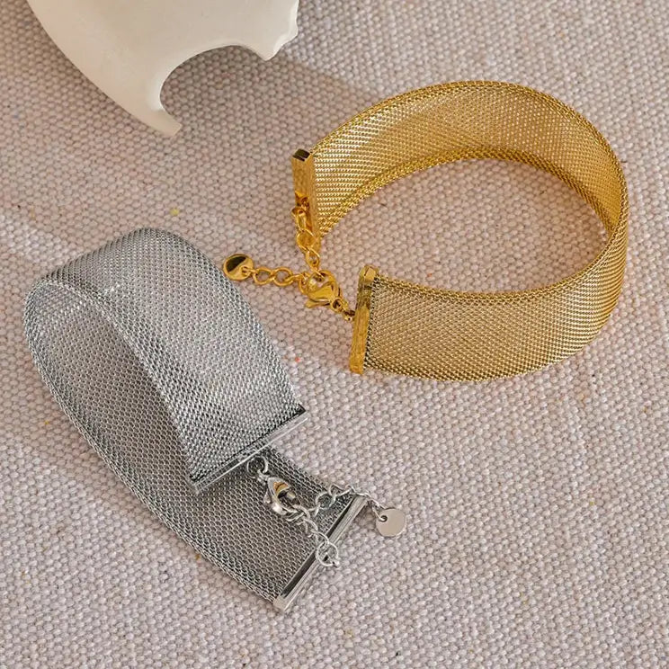 Wide Choker Necklace & Bracelet Set