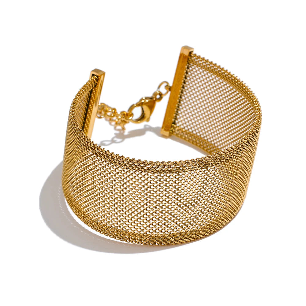 Wide Choker Necklace & Bracelet Set