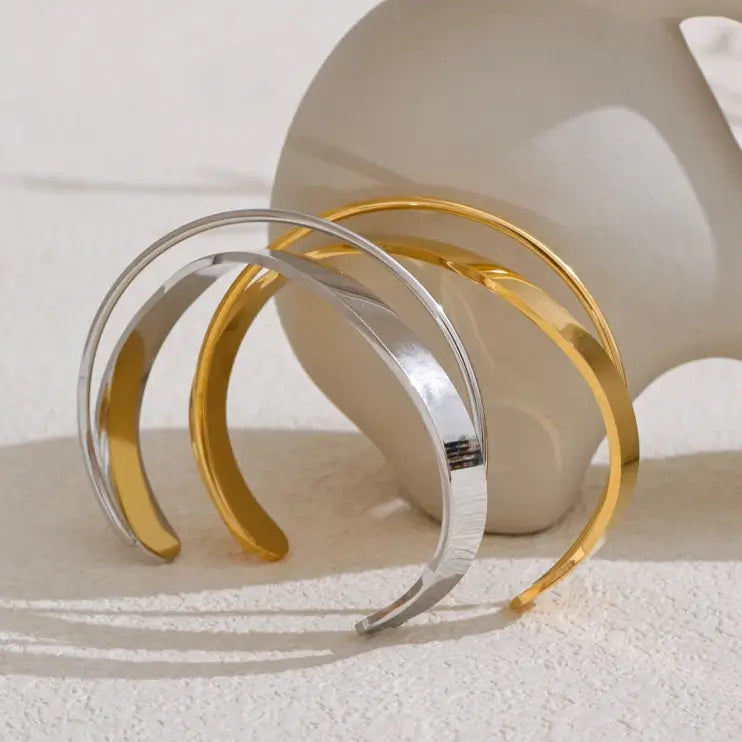 geometric open cuff bracelet