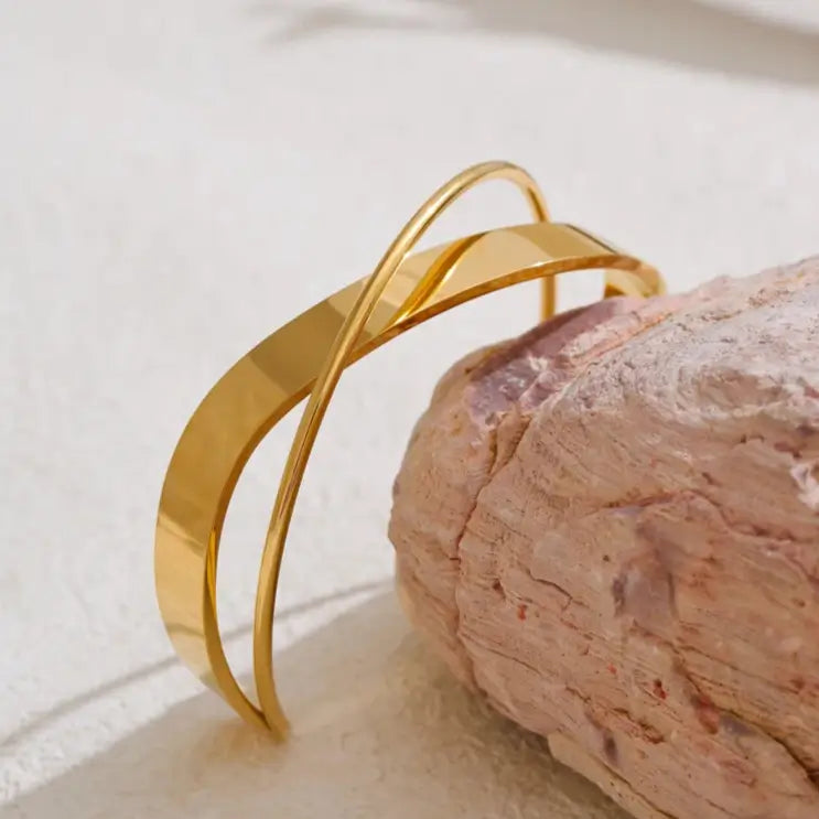 geometric open cuff bracelet