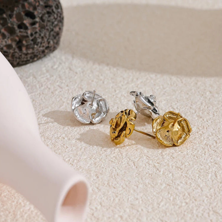 Rose Flower Stud Earrings
