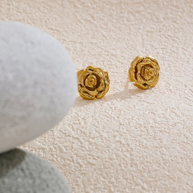 Rose Flower Stud Earrings