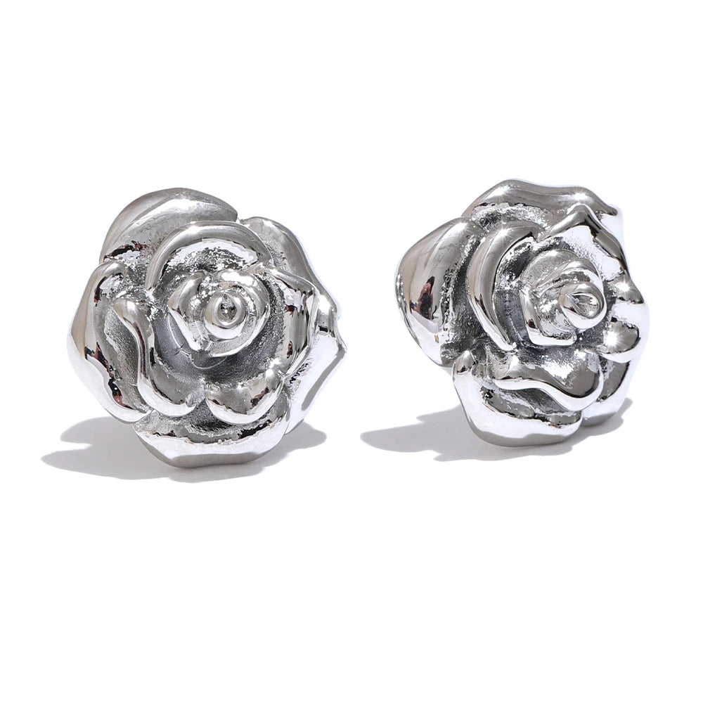 Rose Flower Stud Earrings