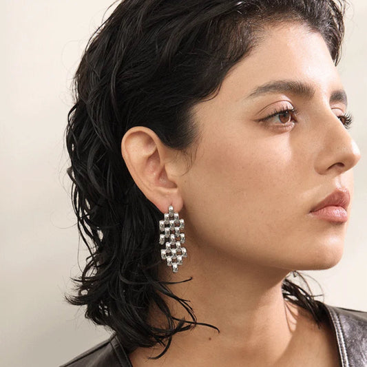 Geometric Chain Drop Earrings