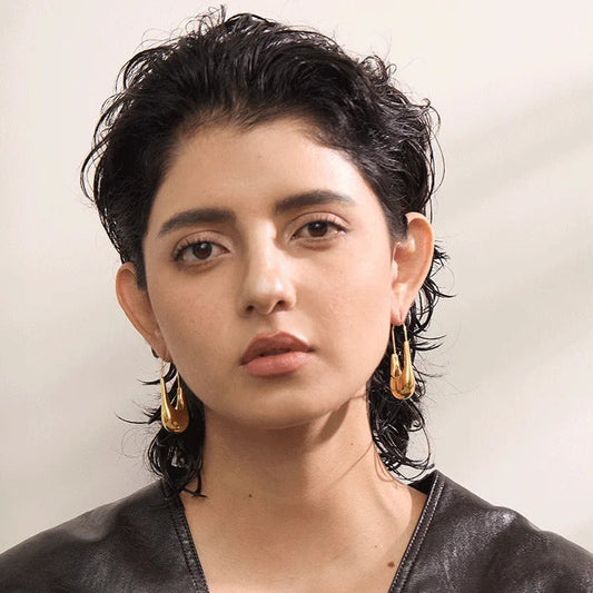 Geometric Statement Hoop Earrings