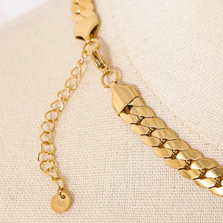 Cuban Chain Necklace with Cubic Zirconia