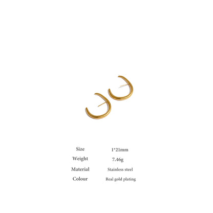 Bold Oversized Gold Stud Earrings