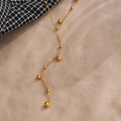 Long Bead Pendant Necklace