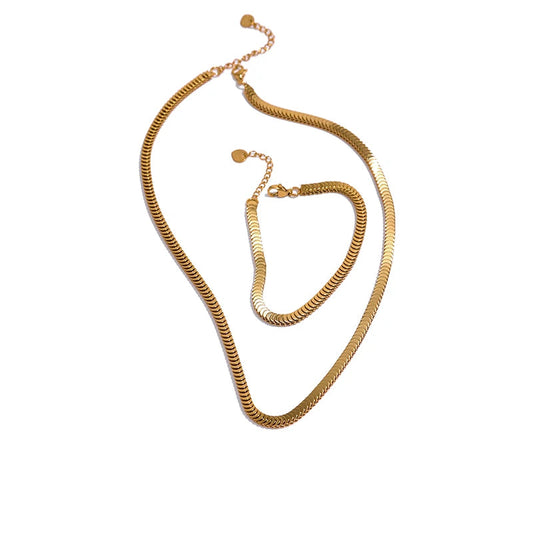 Chain Necklace & Bracelet Set