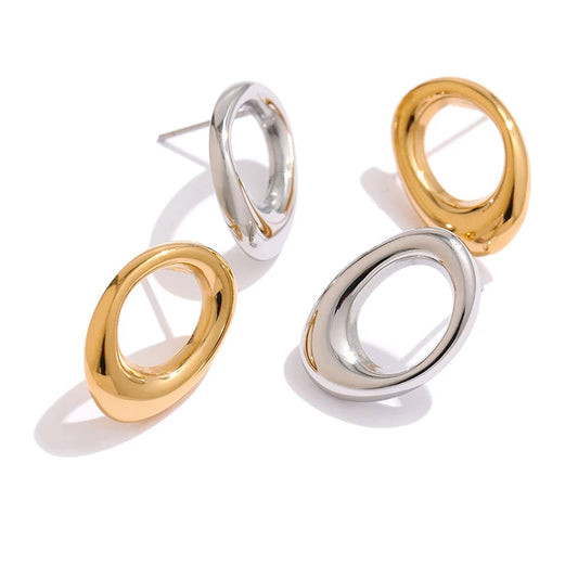 Minimalist Round Hollow Stud Earrings