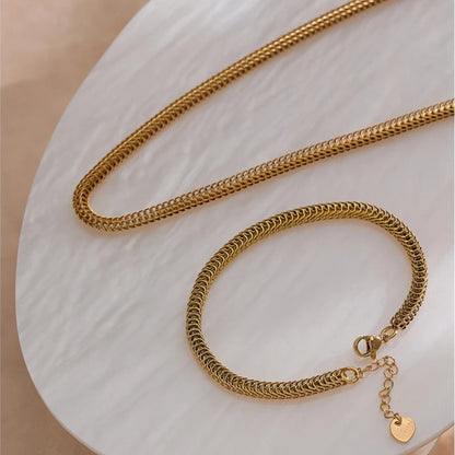 Chain Necklace & Bracelet Set