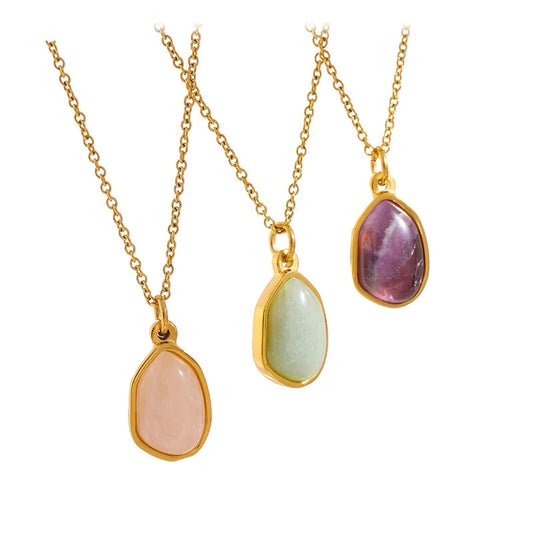 Crystal Teardrop Pendant Necklace