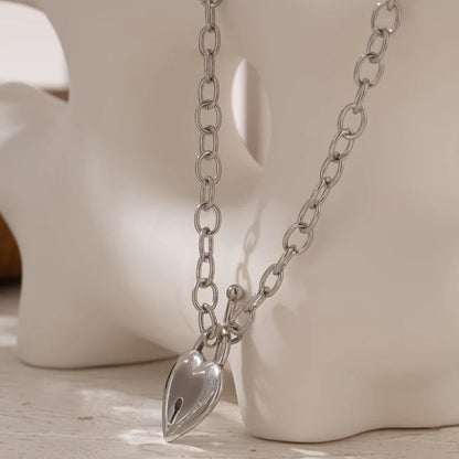 Heart Lock Pendant Necklace