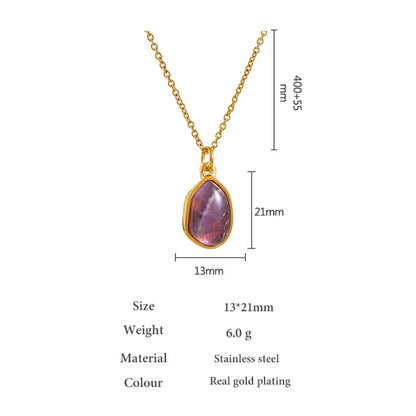 Crystal Teardrop Pendant Necklace