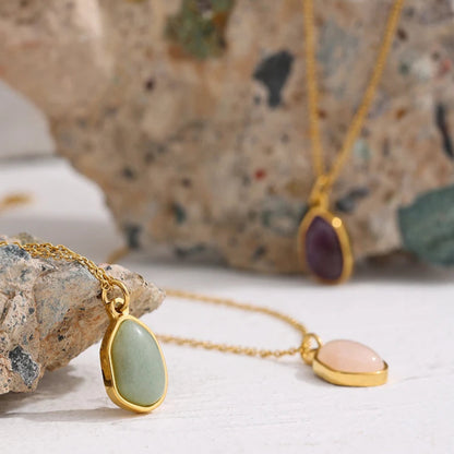 Crystal Teardrop Pendant Necklace