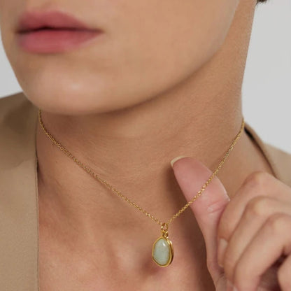 Crystal Teardrop Pendant Necklace