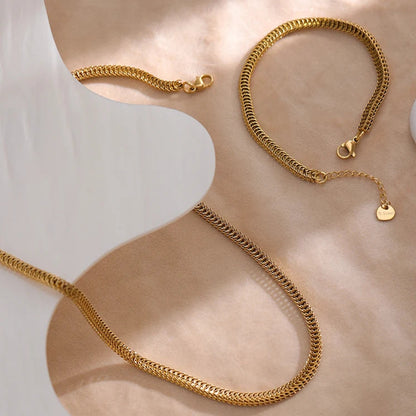 Chain Necklace & Bracelet Set