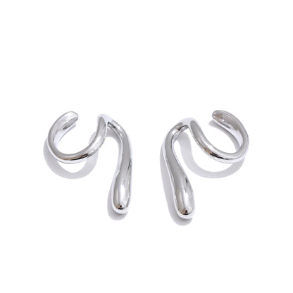 Liquid-inspired ear cuff for non-pierced ears