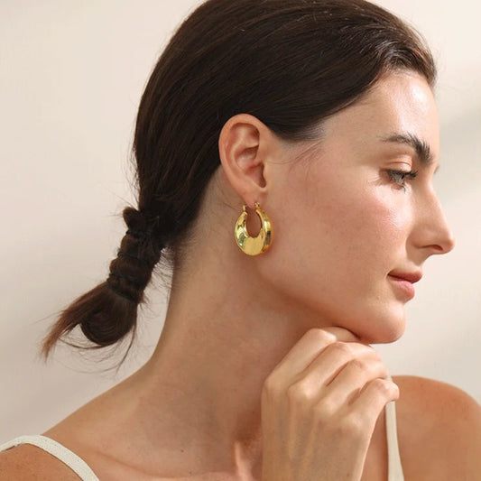 Minimalist Hollow Hoop Earrings