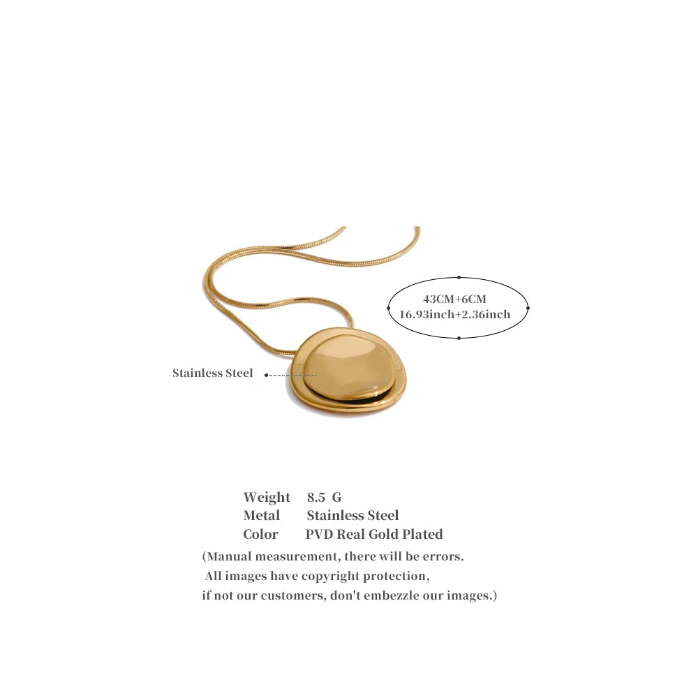 Double Circle Pendant Necklace