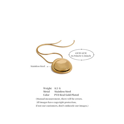 Double Circle Pendant Necklace