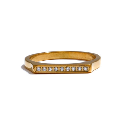 Delicate Gold Cubic Zirconia Ring