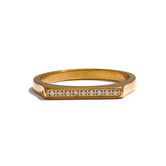 Delicate Gold Cubic Zirconia Ring