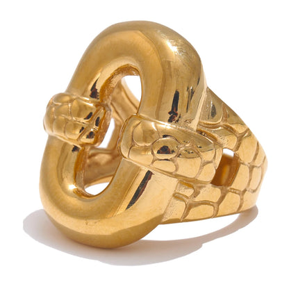 Geometric Hollow Chunky Ring