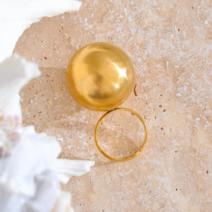 Bold Ball Adjustable Ring