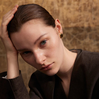Statement Hammered Geometric Stud Earrings