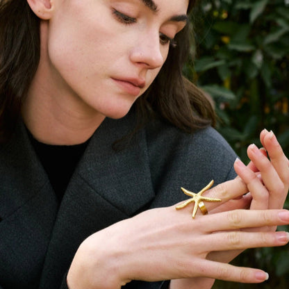 Large Starfish Open Ring