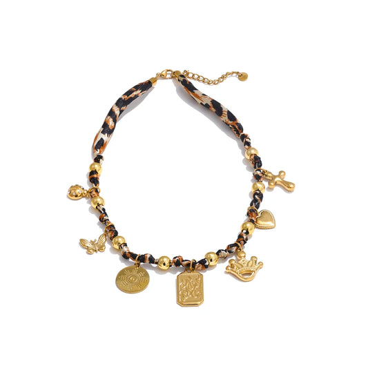 Leopard Print Charm Necklace