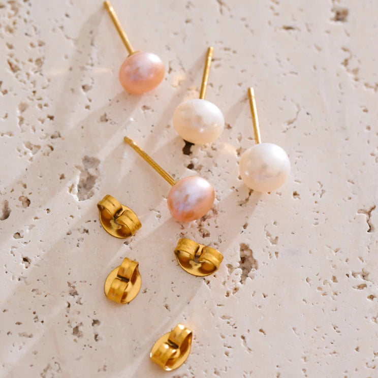 Freshwater Pearl Stud Earrings