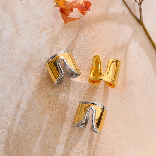 Polished Wide Open Ring