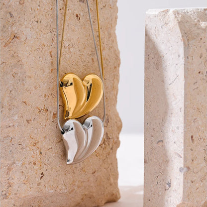 Smooth Thick Heart Pendant Necklace