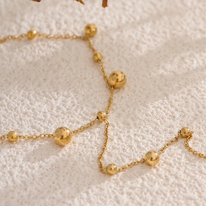 Gold Beaded Finger Bracelet