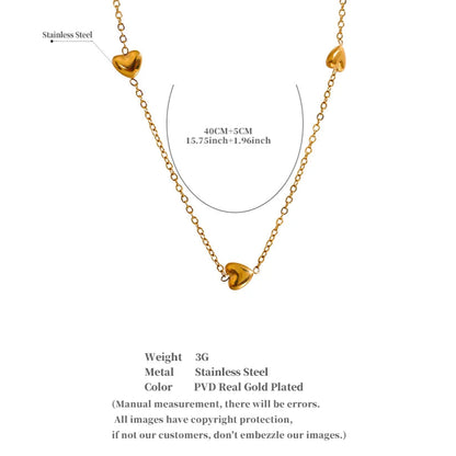 Delicate Heart Chain Necklace