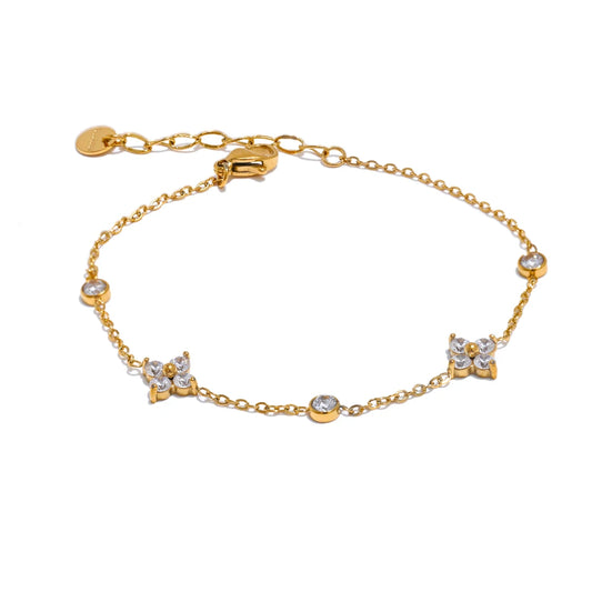 Flora CZ Flower Bracelet