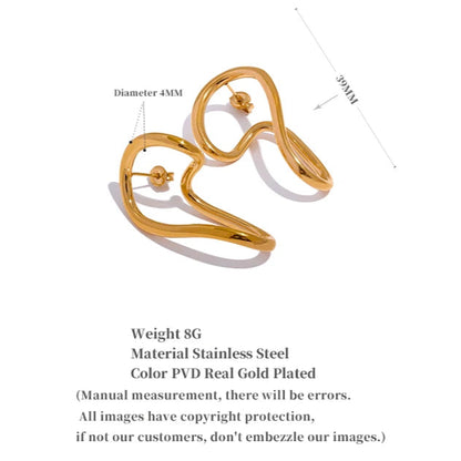 Twisted Hollow Stud Earrings