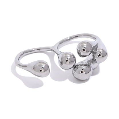 Bold Geometric Textured Ring