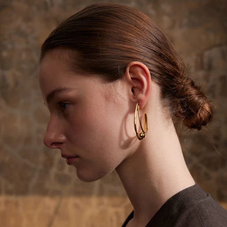 Geometric Huggie Hoop Earrings