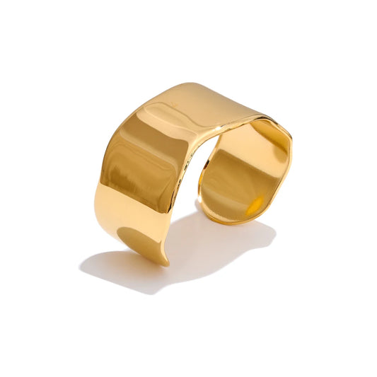 Wide Polished Cuff Bracelet
