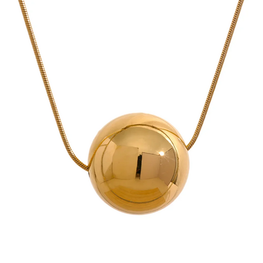 Minimalist Round Bead Pendant Necklace