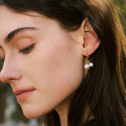 Korean-Style Pearl Drop Earrings