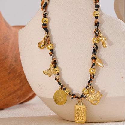 Leopard Print Charm Necklace