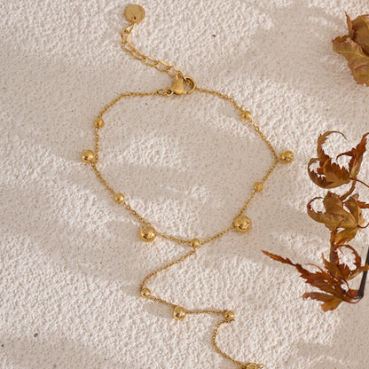 Gold Beaded Finger Bracelet