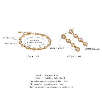 Oval Link Bracelet & Earring Set