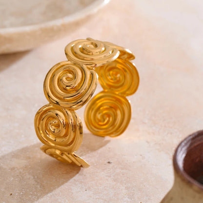 Shell-Inspired Open Cuff Bracelet
