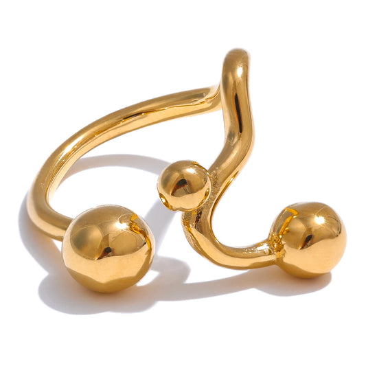 Adjustable Open Geometric Ring
