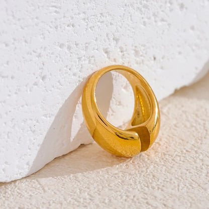 Minimalist Geometric Texture Ring